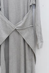BASERANGE Long-sleeved dress with drawstring waist DRSH Collection Portugal BAS-DRSH-RIB-000-HUI Grey